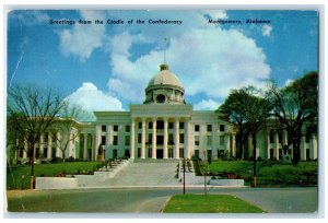 c1960s Greetings From The Cradle Of The Confederacy Montgomery AL Trees Postcard