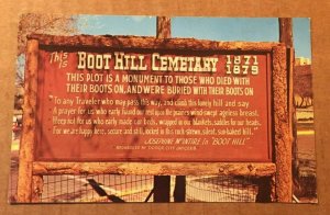 VINTAGE UNUSED POSTCARD BOOT HILL CEMETARY DODGE CITY KANSAS