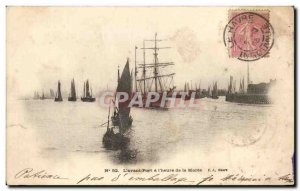 Old Postcard The Port Before The Time of Maree Le Havre