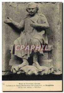 Postcard Ancient Sculpture Museum comparative Cathedral of Reims Rose Framing...