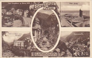 Greetings From Lynmouth England Multi View 1954