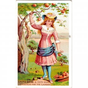 LAUTZ BROS Co's SOAP - Antique Victorian Trade Card - Lyndon Oak Grocers