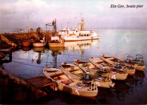 Israel Kibbutz Ein Gev Fishermen's Harbour On The Sea Of Galilee