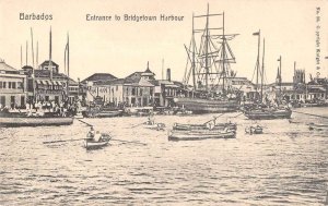 Barbados Entrance to Bridgetown Harbour Vintage Postcard AA51147