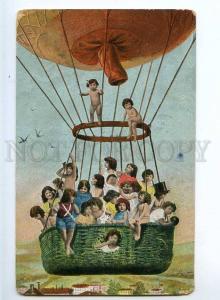 244278 MULTIPLE BABIES on BALLOON vintage Collage PHOTO PC  