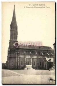 Old Postcard Saint Cloud The Church and the war memorial