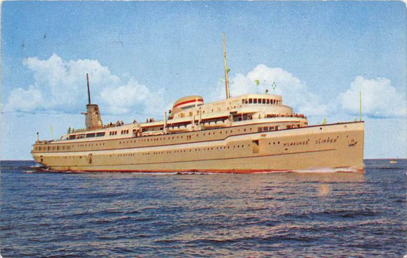 S.S. Milwaukee Clipper, Great Lakes luxury liner across Lake Michigan b...