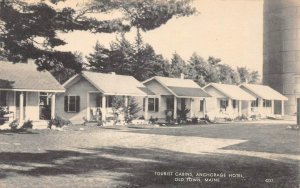 Tourist Cabins ANCHORAGE HOTEL Old Town, Maine c1930s Rare Vintage Postcard