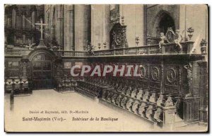 Postcard Old Saint Maximin Interior of the basilica