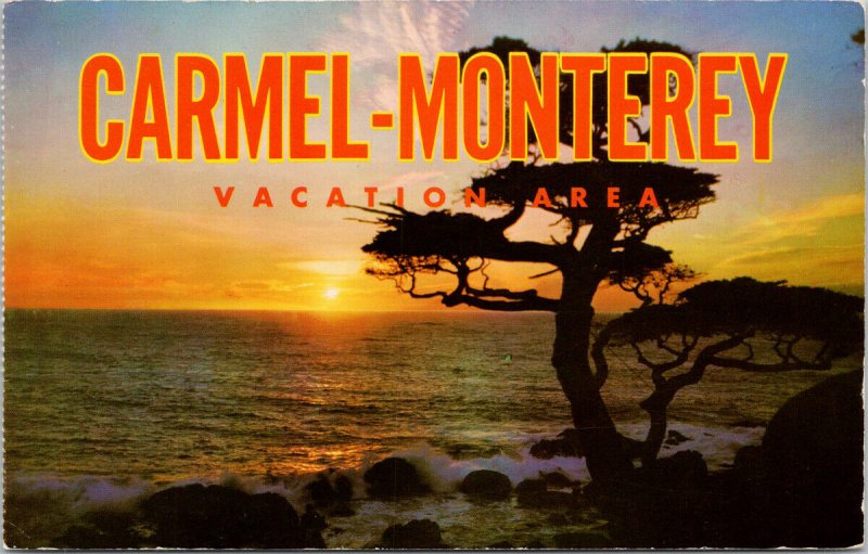 Carmel Monterey Vacation Area CA California Unused Vintage Postcard F65