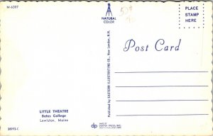 Little Theatre Bates College Lweiston Maine ME VTG Postcard Scalloped UNP Unused 