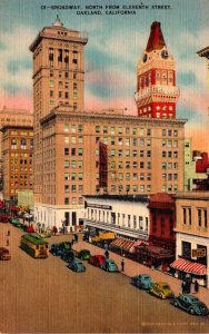 California Oakland Broadway Looking North From  Eleventh Street