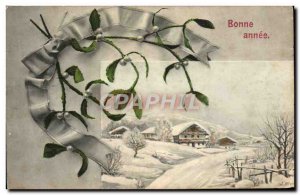 Old Postcard Bonne Annee Horseshoe