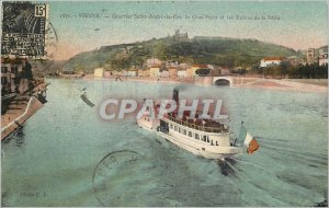 Postcard Old Vienna Saint Andre Pas Quay and Boat Ruins Baite