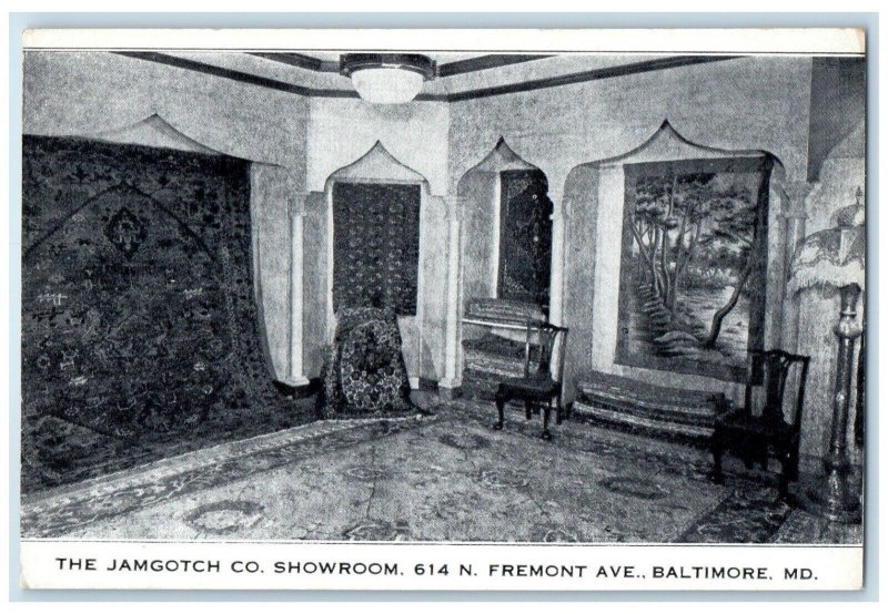 c1940 Jamgotch Co. Showroom Fremont Ave. Baltimore Maryland MD Vintage Postcard