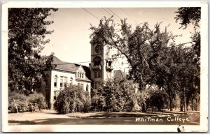Whitman College Walla Walla Washington WA School Campus Real Photo RPPC Postcard