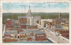 Michigan Lansing Birds Eye View 1925 Curteich