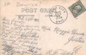 E67/ Brewster? Beach City Ohio RPPC Postcard 1912 Railroad Yards Kids