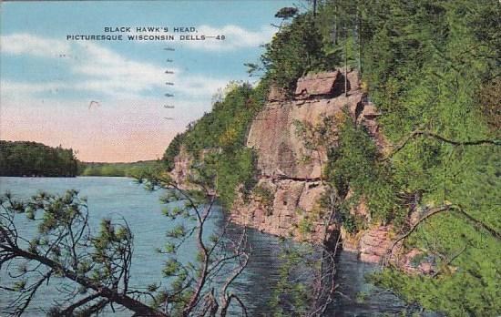 Wisconsin Milwaukee Black Hawks Head Picturesque Wisconsin Dells 1948