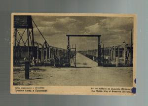 Mint 1940s Auschwitz Concentration Camp real picture Postcard Birkenau Middle wa