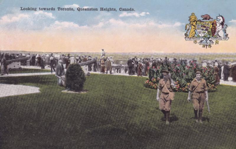 Military Soldiers at Queenston Heights Canada Toronto Postcard