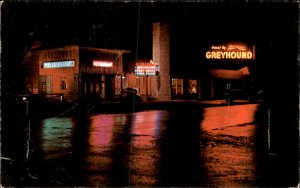 Mackinaw City MI Greyhound Post House Restaurant c1950-60s Vintage Postcard