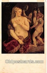 Venus with a Mirror By Titian Nude Unused tape on top front edge, minimal cor...