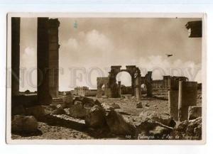 247763 SYRIA PALMYRA Triumphal arch AIRPLANE Vintage photo PC