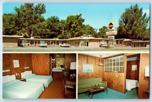 c1950's Rochester Minnesota MN Wood Motor Lodge & Restaurant Multiview Postcard
