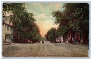 Williamsport Maryland Postcard Potomac Street Exterior View 1910 Vintage Antique