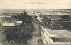 Sri Lanka Ceylon Colombo Harbour vintage postcard 