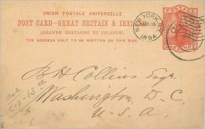 Entier Postal Stationery Postal Great Britain Great Britain 1894 London to Ne...