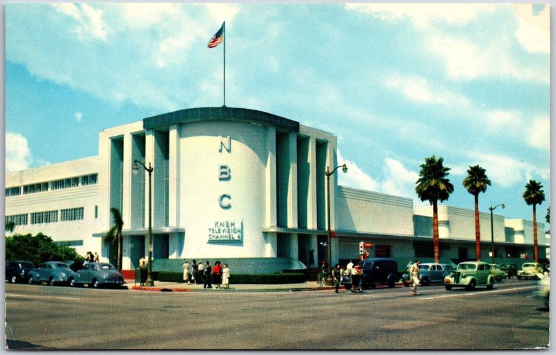 National Broadcasting Company Studios Hollywood California CA Main Road Postcard