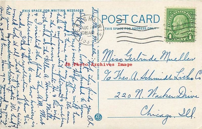 2 Postcards, Kenosha, Wisconsin, Simmons Library