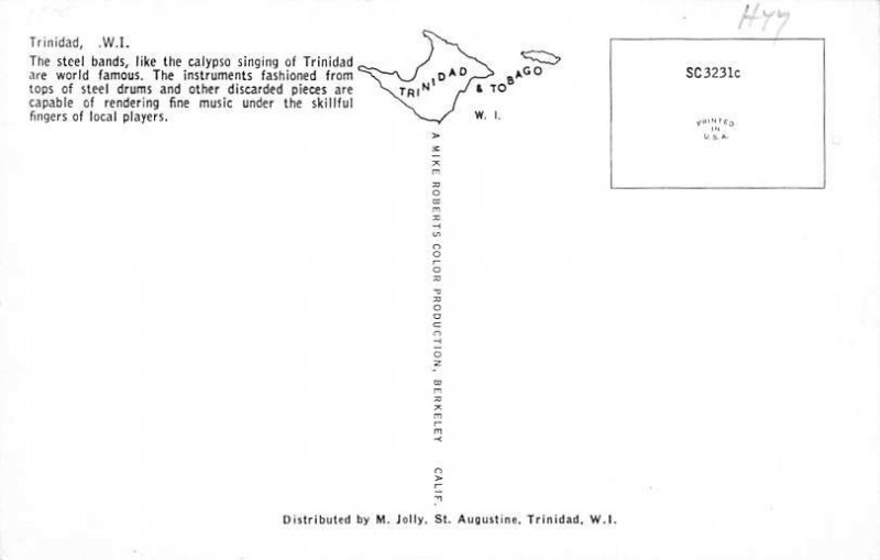 Steel Bands Trinidad Postcard