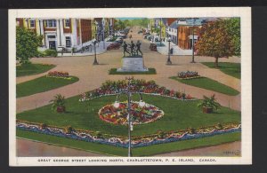 PEI CHARLOTTETOWN Great George Street looking North by Valentine-Black ~ Linen