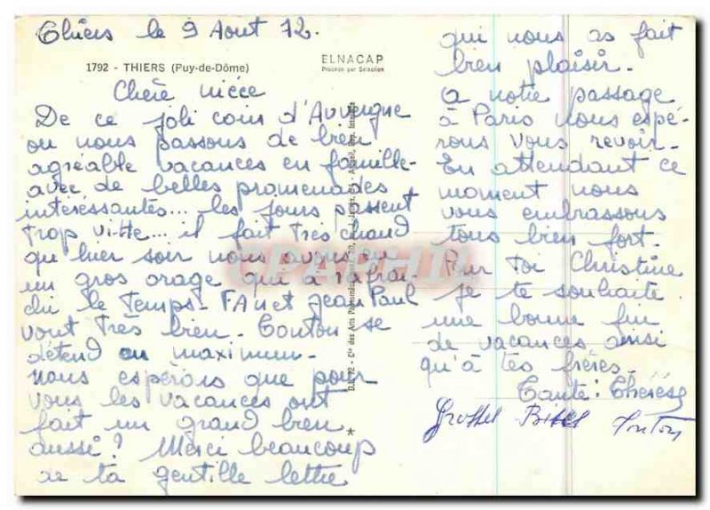 Modern Postcard Thiers Puy de Dome