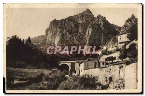 Postcard Old Bridge Menton and Frontiere Ravine Saint Louis