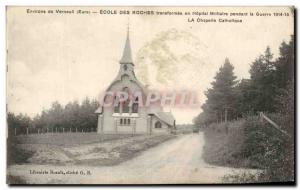 Old Postcard Around Verneuil School Rocks transformed into Military Hospital ...