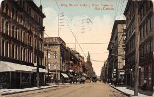 Toronto Ontario~King Street Looking East~Imperial~ONW Telegraph Co~Trolleys~1911 