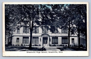 J95/ Greenville Ohio Postcard c1910 Darke High School Building 180