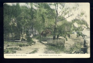 Amesbury, Massachusetts/MA/Mass Postcard, Lake Attitash, 1912!