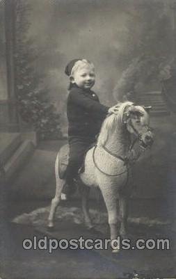 Child, Children with Rocking Horse Unused 