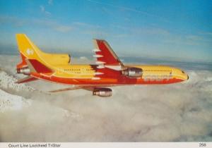 Lockheed Court Line Tristar Rolls Royce Engine Plane Aircraft Postcard