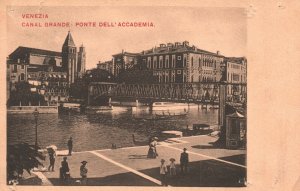 Vintage Postcard 1910's Venezia Canal Grande Ponte Dell' Accademia Italy