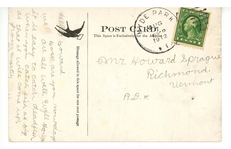 VT - Hyde Park. Bird's Eye View circa 1912