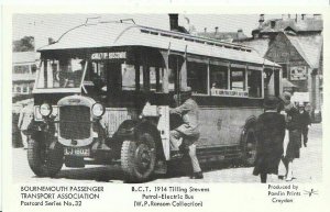 Dorset Transport Postcard - Bournemouth, B.C.T. 1914 Tilling Stevens Bus U130