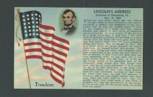 1948 PPC Lincolns Address Delivered At Gettysburg PA Nov 19 1863