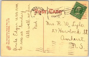 1910's Church East Boston Massachusetts MA Paris Street View Posted Postcard