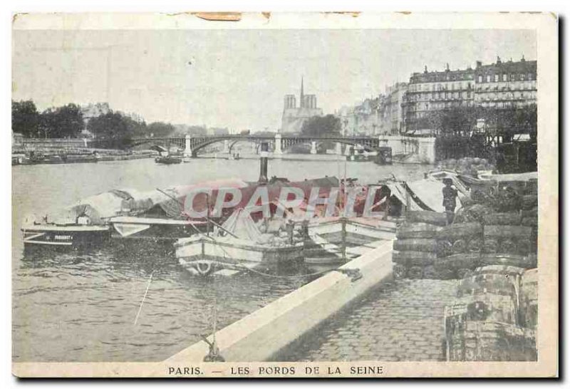 Paris Old Postcard The Banks of the Seine